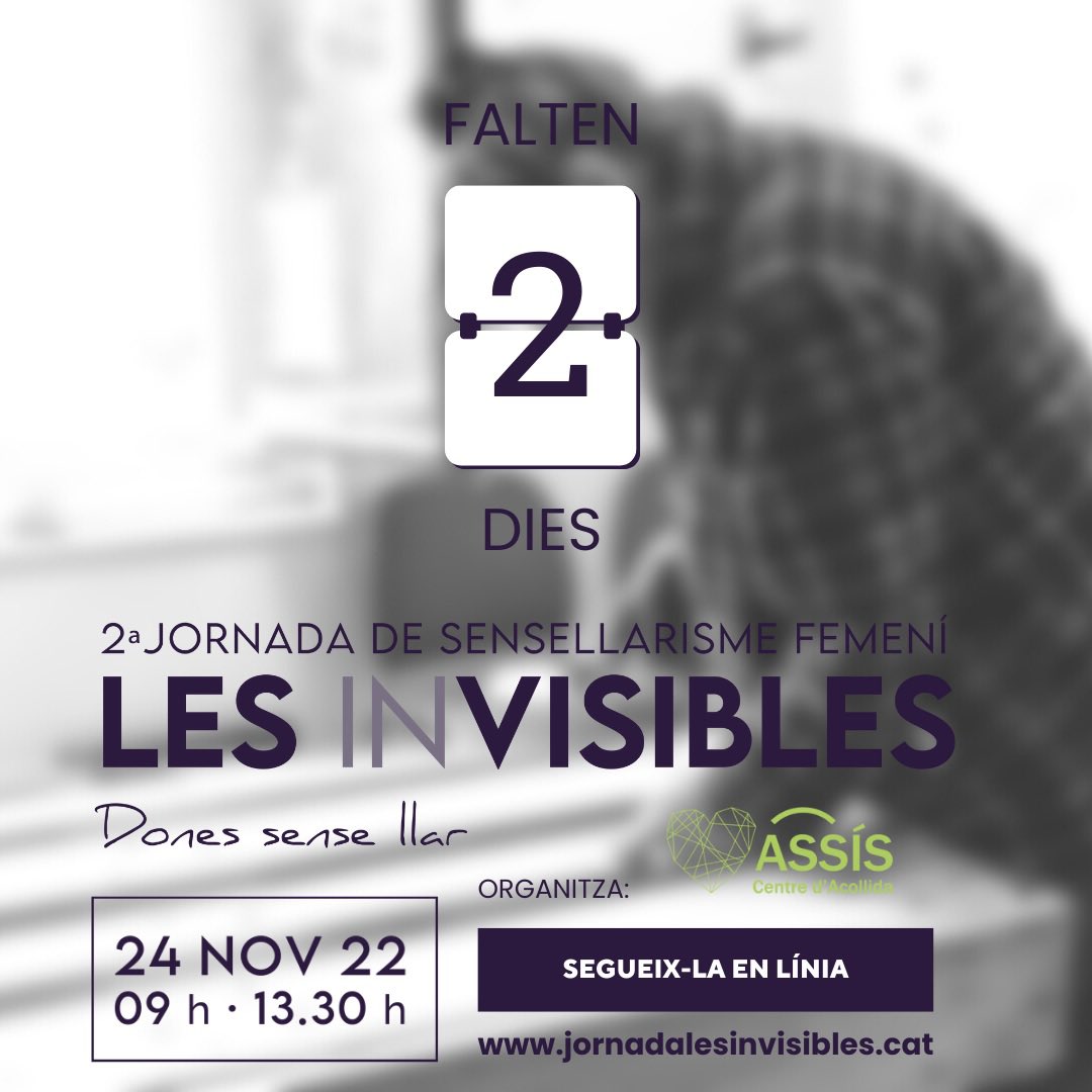 CentreAssis's tweet photo. Amb la pandèmia, el processos d’exclusió s’han accelerat. Hem atès a dones que d’un dia per l’altre s’han quedat al carrer. Altres, que per no quedar-se al carrer, pateixen situacions de violència. 

📲 APUNTA'T A L'STREAMING:
🗓 24NOV
🕒 09.15 h
https://t.co/eSkSbb8Nn7 https://t.co/xc9vy5dCGF