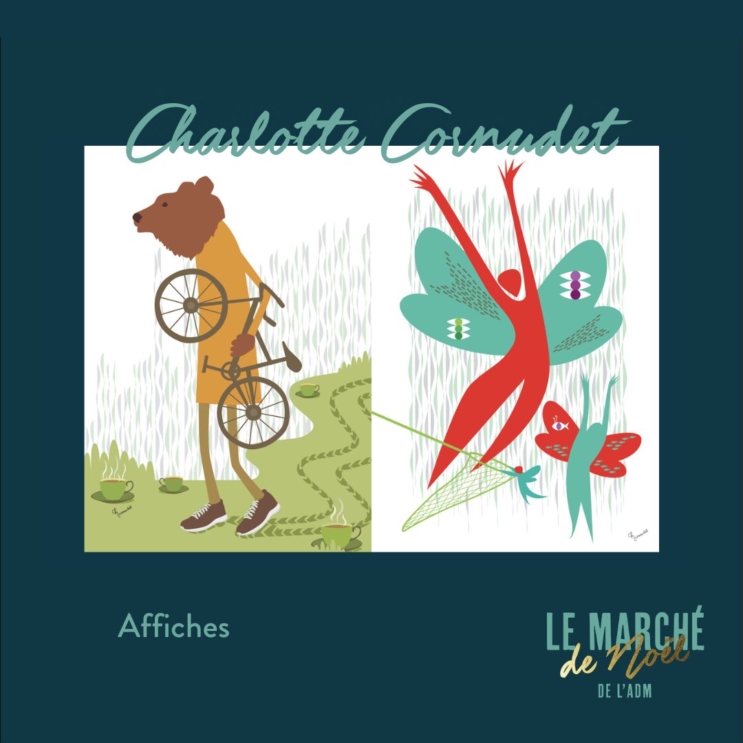 Découvrez l'univers de Charlotte Cornudet au travers de ses affiches à offrir, qui mêlent féminisme, poésie et d'autres surprises !

Plus d'infos sur le marché de Noël du 12/12 : tinyurl.com/2ppwwz6t