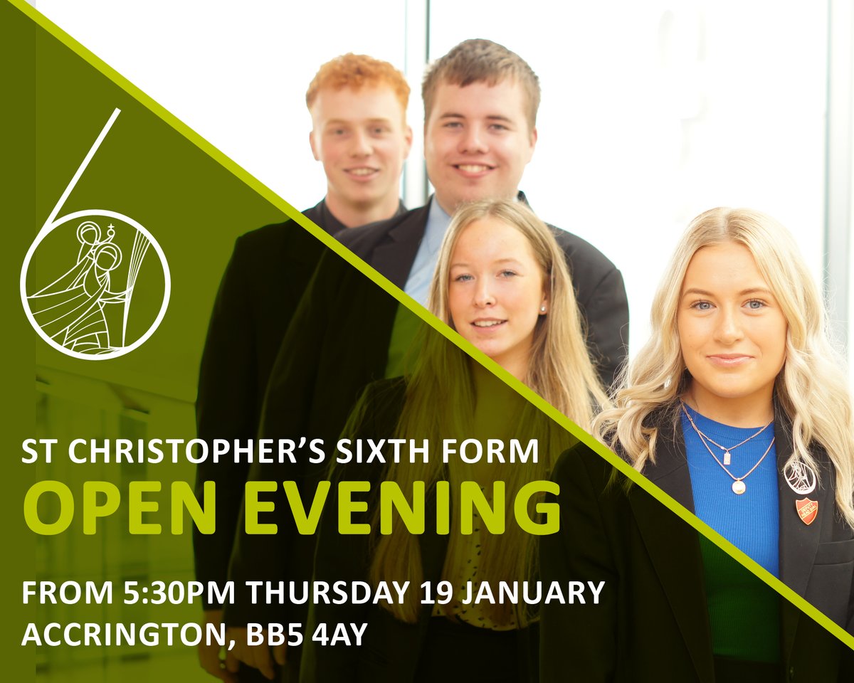 StChrisSixth's tweet photo. Save the date! We are holding a second Open Evening on the 19th January from 5:30pm. This is another chance for you to come and see us in action and take a look around our fantastic centre!

You can pre-register your attendance by following this link: https://t.co/TXj5DvllUs https://t.co/R1nWcenJfA