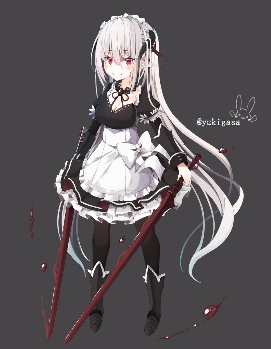 「シュエ/DX3rd他"ブラム×エグザ"レネビ。吸血鬼と悪魔のハーフのレネビ少女。」|雪傘🌸次回はコトフェスのイラスト