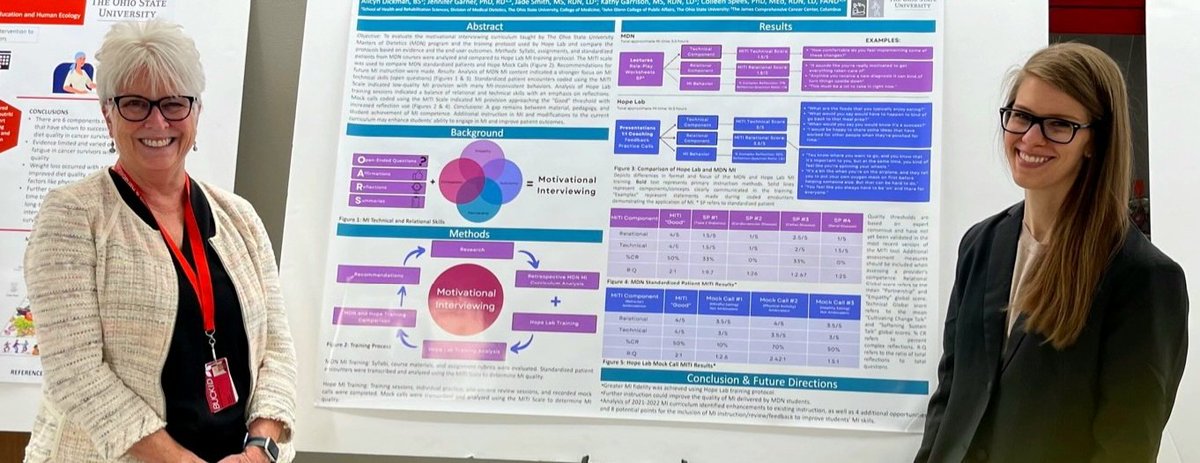 grows_hope's tweet photo. Congratulations to Hope Lab  member and @MedDietOSU student Alicyn Dickman for successfully defending her MDN capstone research, Motivational Interviewing (MI) in Dietetic Education: Current Practices and Recommendations. We are so proud of your hard work! #rd2be #dietetics https://t.co/aX19Ey04fB