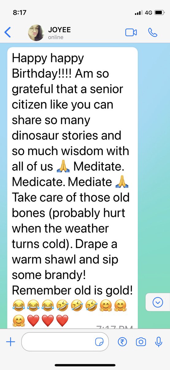 Sanjay Gadhvi (@sanjaygadhvi4) on Twitter photo Among the many birthday wishes I got today... the one that stands out the most… and deserves a tweet, is from <a href="/JoyeeChat/">Joyeeta Chatterjee</a> (was an assistant with me) Just shows how smart they are… or have become… working with me! Good one, Joyee! Among the many birthday wishes I got today... the one that stands out the most… and deserves a tweet, is from <a href="/JoyeeChat/">Joyeeta Chatterjee</a> (was an assistant with me) Just shows how smart they are… or have become… working with me! Good one, Joyee!