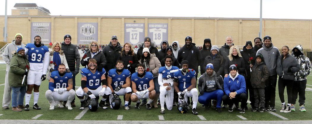 FB_Coach_Wilk's tweet photo. Thanks to these guys who stayed and laid the “foundation” for what is to come with @EIU_FB   We will be forever grateful for your sacrifice and efforts.  Love you guys !  #WeNotMe #BleedBlue https://t.co/SFelpiDDRY