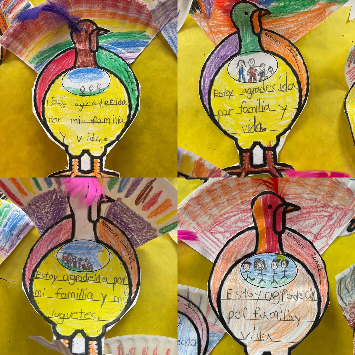 🦃 🎃 ¡Feliz Día de Acción de Gracias! 🦃🎃 Happy Thanksgiving Day! Our 2nd graders are writing in Spanish, what they are grateful for… 🎃🎃🦃💃🏽