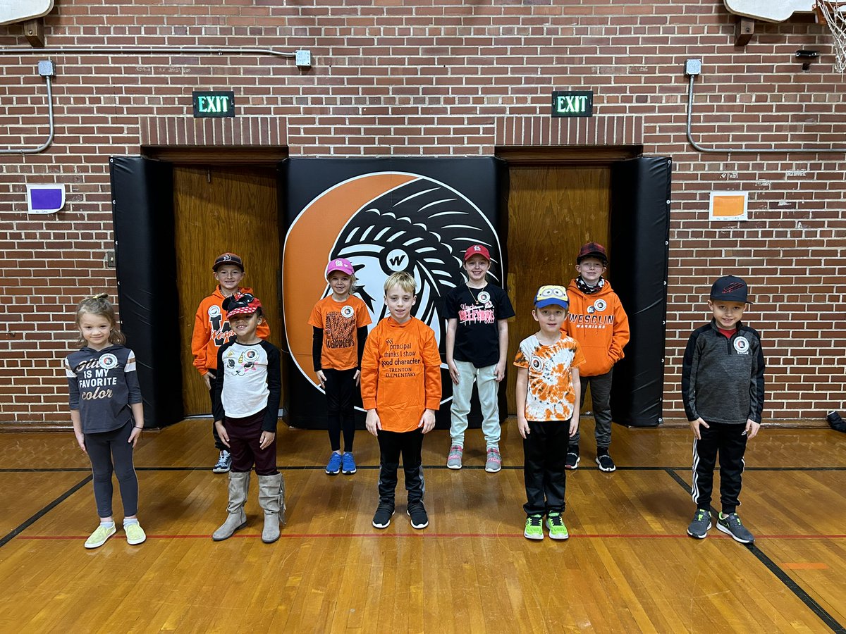PrincipalWoll's tweet photo. Congratulations to our Winning Warriors for showing HONESTY!  We are proud of them and had an exciting assembly this morning.  🧡🖤🧡 #wesclinwarriors https://t.co/re1WXsQ7qn