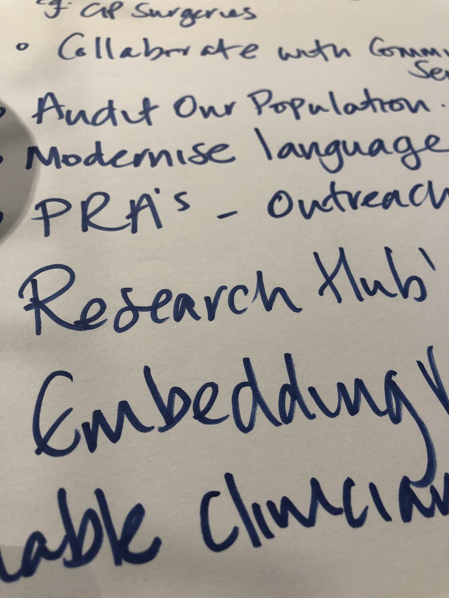 DCHFT_Research's tweet photo. Group work now to see how we can ensure that we are enabling participation in research for those in under served communities. Feedback very welcome here too! #TeamDCH #BePartofResearch #inclusion #diversity #accessibility #embeddingresearch #ResearchActiveTrust #collaboration https://t.co/qPRlVmFtnu