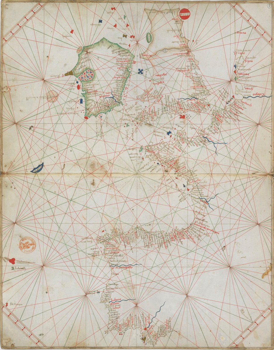 MedeaChartERC's tweet photo. #chartoftheday Grazioso Benincasa, 1466
Chart of the western coast of Europe, and the British Isles #BibliothèquenationaledeFrance #medeachart https://t.co/vfRh1sKQMw https://t.co/RTW0OV5jrf