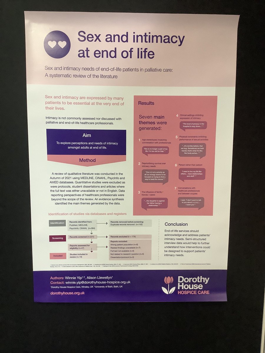 What would a programme to improve health professionals’ skills in discussing sex and intimacy at EoL look like, and how would we evaluate it? #HUKConf22