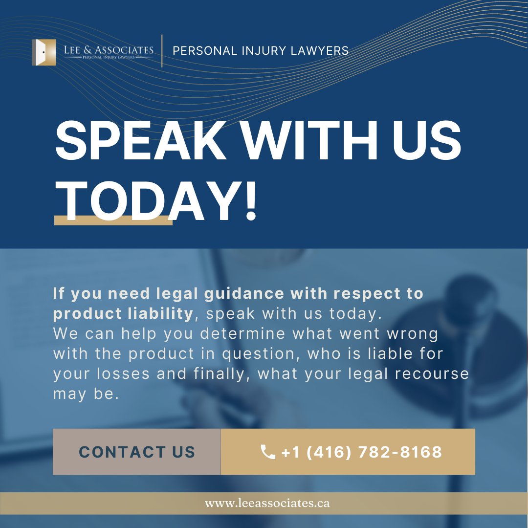LeeAssociatespi's tweet photo. Lee and Associates is a law firm that specializes in product liability claims. We have experience handling cases where a defective product has injured or killed a person, and we can help you determine who is liable for your losses and what your legal recourse may be. https://t.co/Fp3muJoJ0F