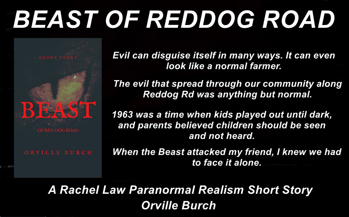 In 1963, more than miles separated rural OH and Dallas, TX
But the #JFKassassination  scared us
If he could be killed, so could we
We were told it was safe on Reddog Road
They were wrong
The BEAST OF REDDOG RD
Arrived
amazon.com/dp/B09H3FRY1H
#WritingCommnunity #shortstory
