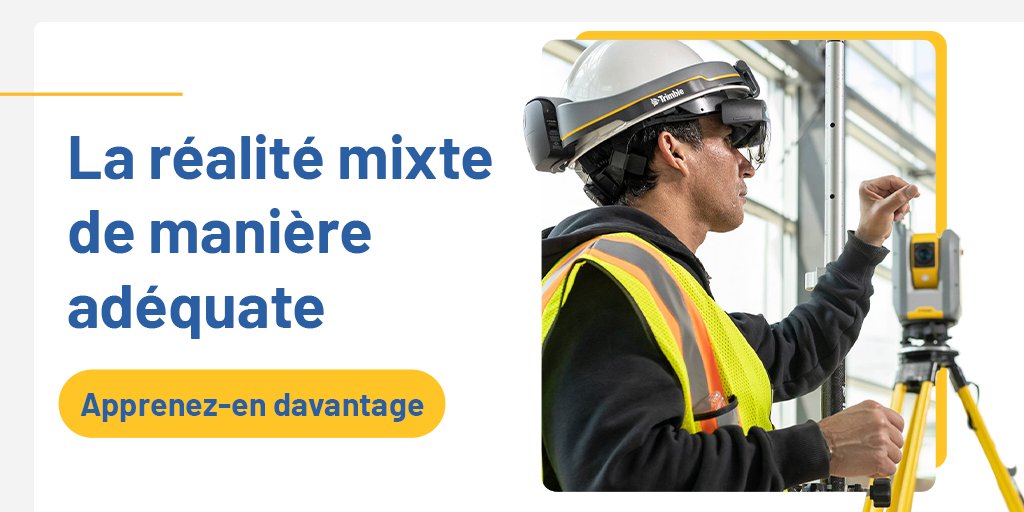 Saviez-vous que vous pouvez remplacer la tablette de la Trimble Ri par un casque Trimble XR10 pour une expérience intégrale de réalité mixte ? C’est exact ! L'intégration de la réalité mixte n'est qu'une des nombreuses particularités de la Trimble Ri : hubs.li/Q01sKXKV0