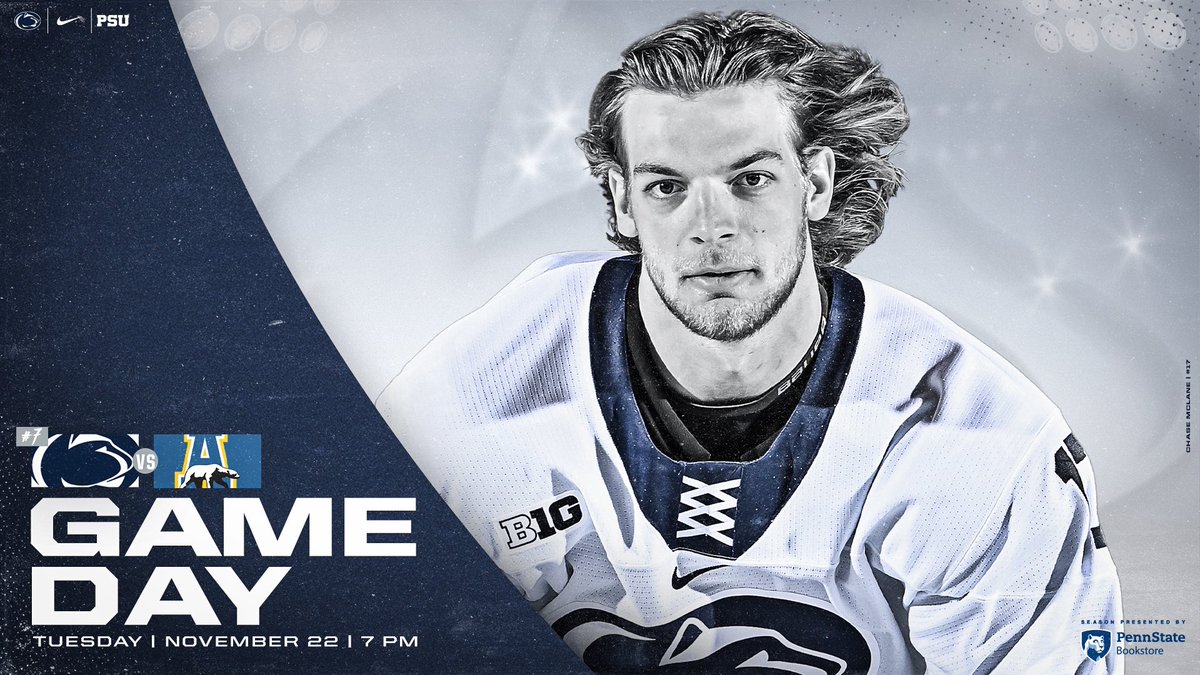 PennStateMHKY's tweet photo. 🚨 GAME DAY 🚨

🆚 @NanooksHockey 
📍@PegulaIceArena 
⌚️ 7:00 p.m.

🎟 https://t.co/Sc19FO3mVJ
📖 https://t.co/cZQxA8ncoG
🎥 https://t.co/Stz1DxiBFY
📻 https://t.co/Ke6KSI01xu
📊 https://t.co/TZDYgrfHzS

#WeAre #HockeyValley #BeatAlaska https://t.co/fa9PCh3CIG