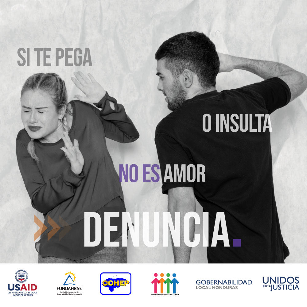 ¡No es amor! 
❌Cuando te pega
❌Cuando te grita
❌Cuando te trata mal

Si tienes una emergencia, llama al 911

Consultorio Jurídico Gratuito de la UNAH brinda atención legal y psicológica llama a: 2216-5146 ó 2216-5147