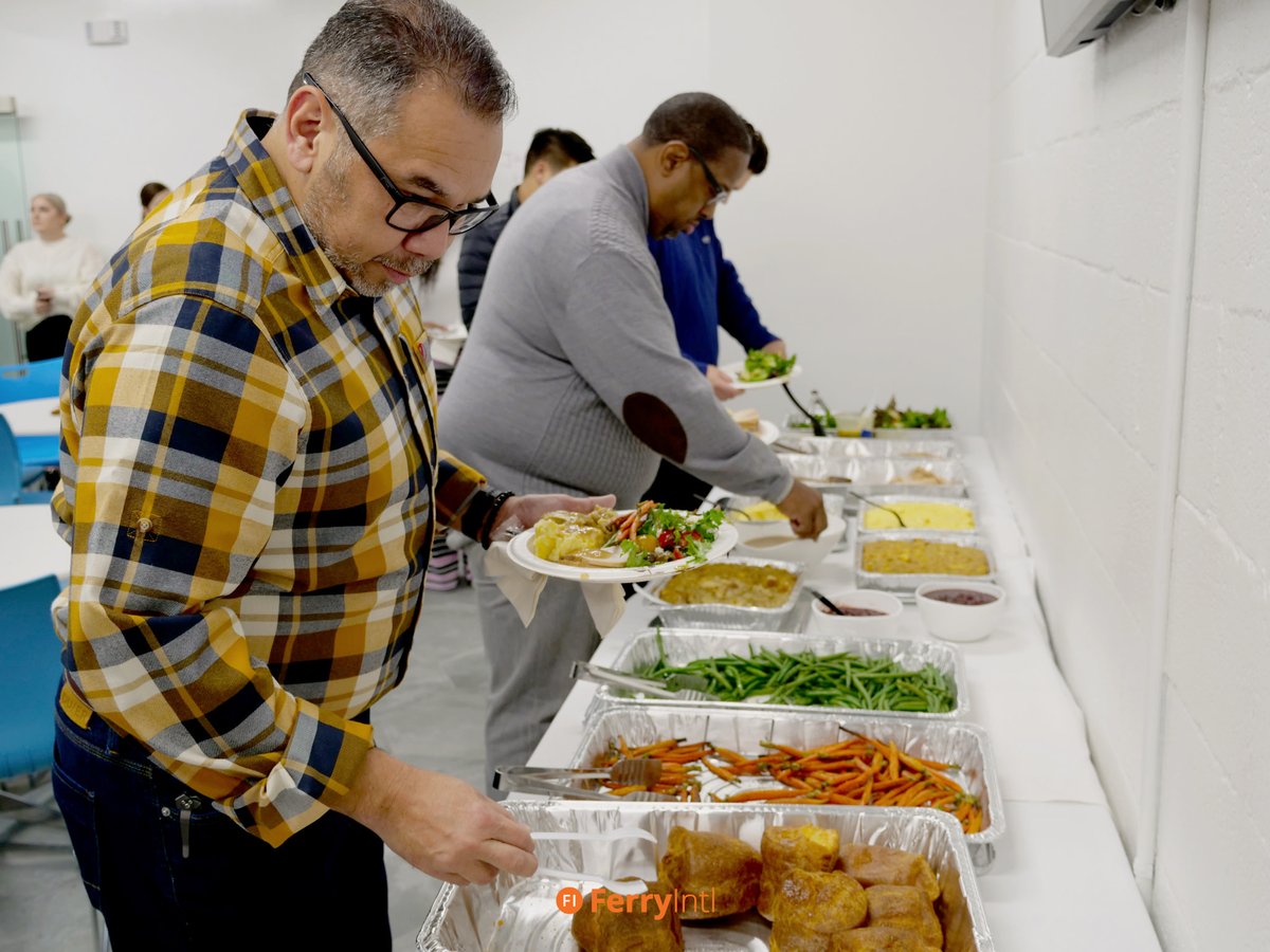FerryIntl_'s tweet photo. We celebrated #Thanksgiving a little early here in Dallas, TX! #FerryIntl is so blessed to have each and every one of our employees on board. 
.
We were even lucky enough to have @tomferry with us!🤩🧡 https://t.co/iKoBh5NtSI