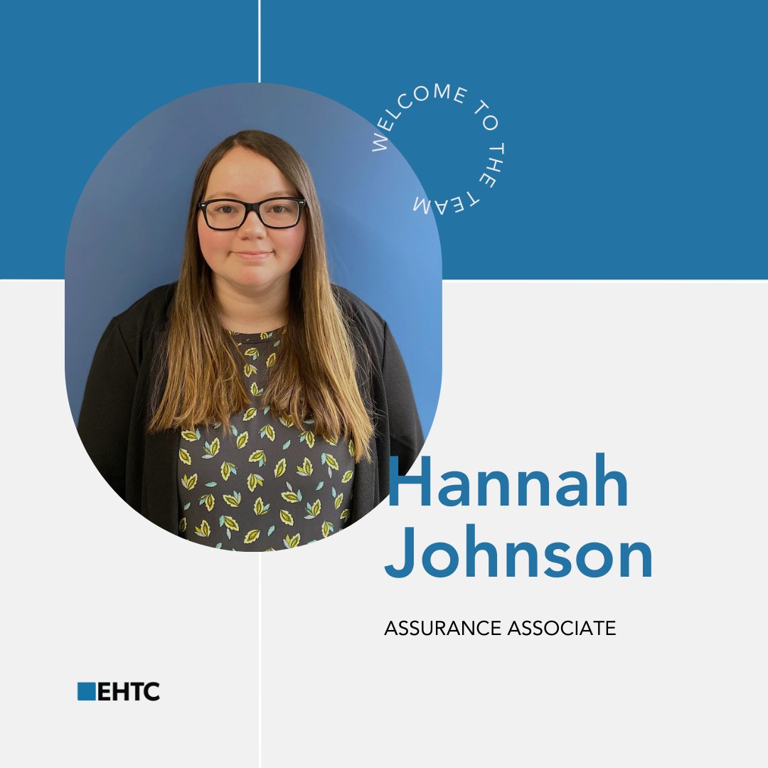 We've had several great additions to the EHTC team, one of which is Hannah! Hannah is an Associate in the Assurance Department.

Welcome to the team, Hannah! Ready for a career change? We have exciting new opportunities listed on our website. Learn more: ehtc.com/ehtc-careers