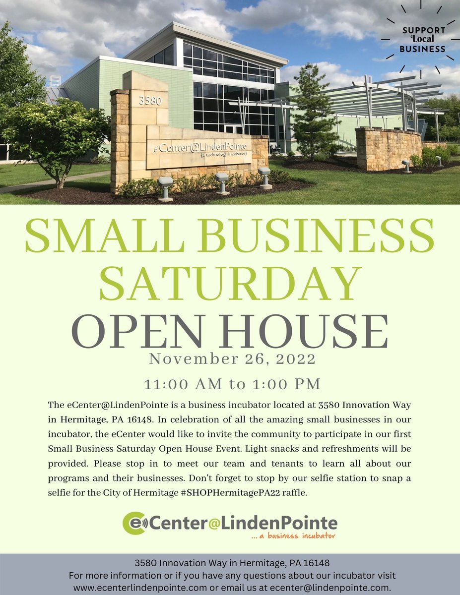 eCenter@LindenPointe - a Business Incubator tweet media