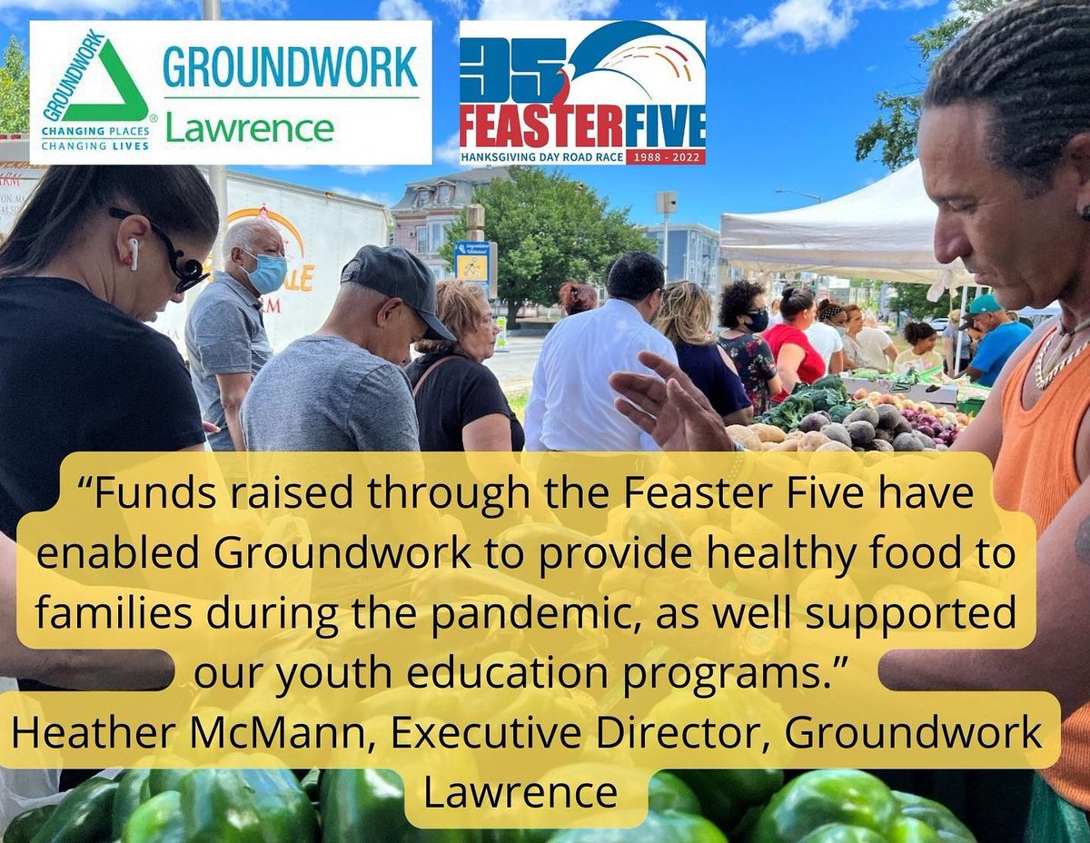 GndwkLawrence's tweet photo. The #FeasterFive is proud to support #GroundworkLawrence as one of the race beneficiaries this year!
Thanksgiving Day - Thursday, November 24, 2022, in Downtown Andover, Mass.
Register today: https://t.co/DfyN8DOmrI
#GroundworkLawrence https://t.co/YmOrLXEVUD