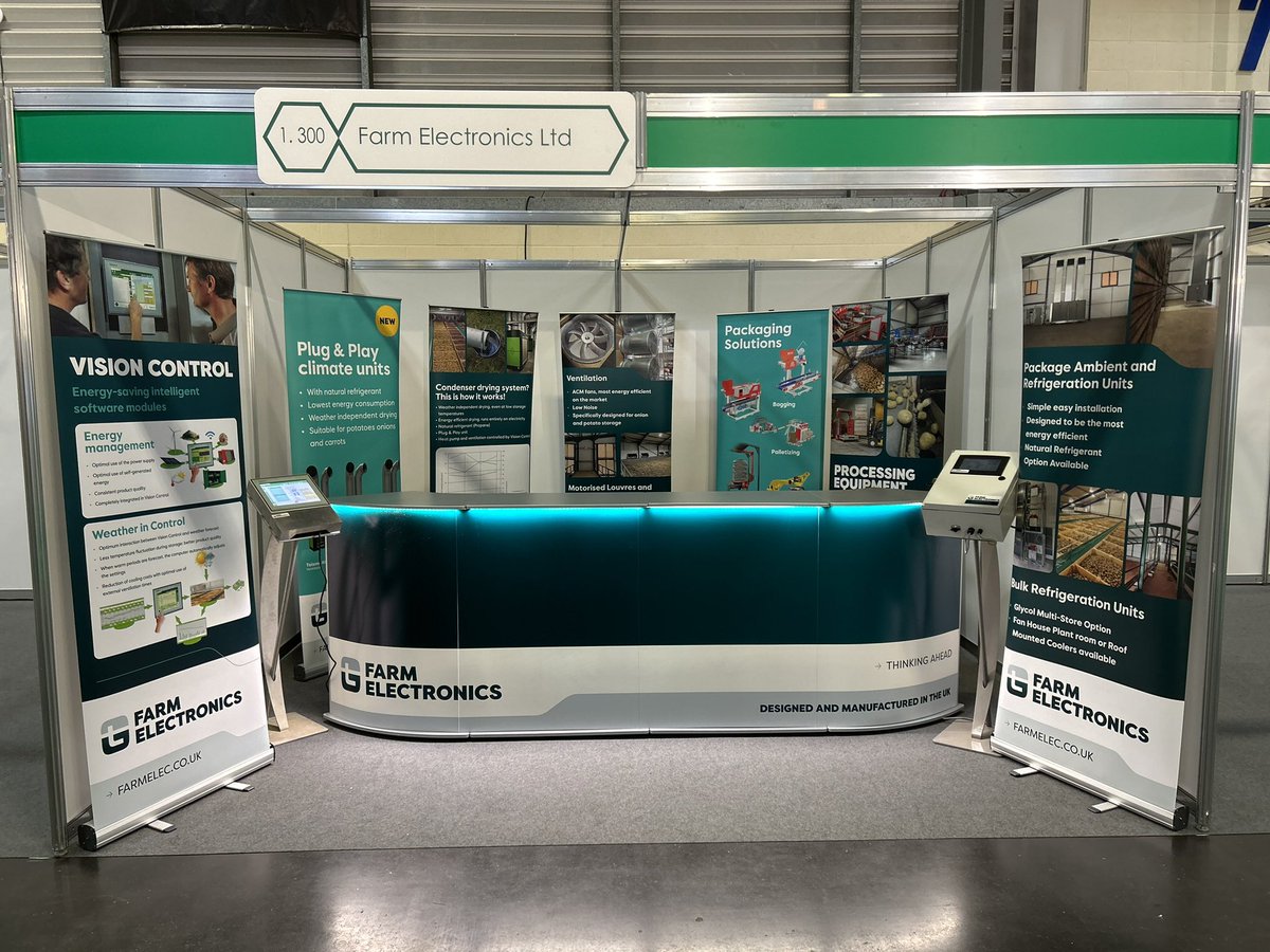 ElectronicsFarm's tweet photo. All set up and ready to go! @CropTecShow #cropstorage https://t.co/ljhbG7YwqA