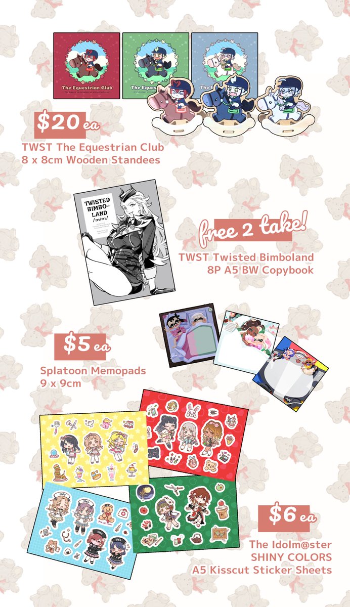 My catalog for AFASG 2022! I will be at Tsunobaka, aka the critically acclaimed CH XIV(14) at the Creator Hub with some of my swaggy galpals👹🐑🐑come find us and talk to our tired old breaking bones 