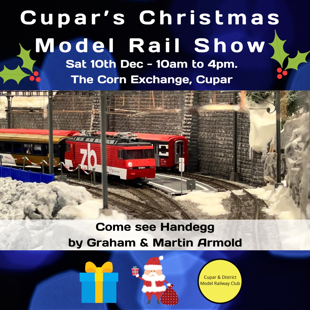 Cuparmrc's tweet photo. Another layout attending Cupar’s Christmas Model Rail Show is “Handegg” in HOm gauge built and exhibited by G &amp; M Arnold. 

#cuparchristmas #modelrailshow #whatsonfife #cuparmrc https://t.co/moOaBDAq3p