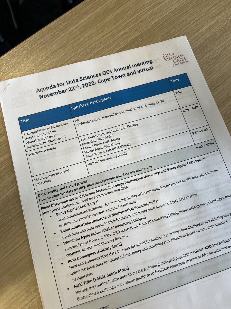 Glad to be in Cape Town to discuss data science and data quality with <a href="/AddisAbabaUnive/">AAU</a> <a href="/wondimu_ayele/">Wondim Ayele</a> &amp; colleagues from @HDR_Global <a href="/gatesfoundation/">Gates Foundation</a>