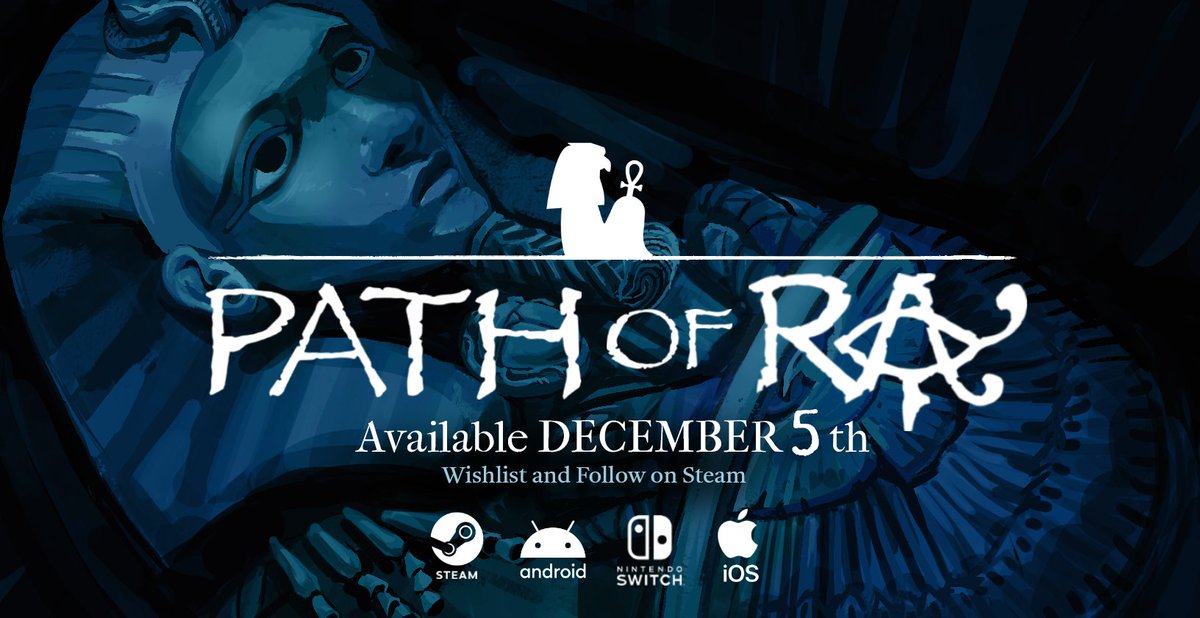 📣Announcement📅
Path of Ra is coming to Steam, Nintendo Switch and iOS/Android on December 5th!

So grab your magnifying glass, light your torch and enter in the Pharaoh’s pyramid!

Wishlist on Steam are still available here :
store.steampowered.com/app/1766000/Pa…