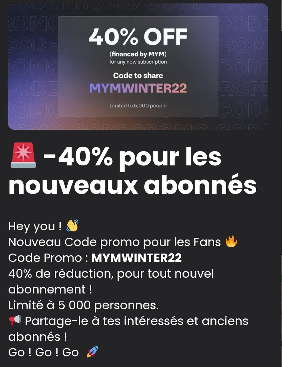 alinacamx's tweet photo. 🚨2 vidéos offertes à chaque nouvel abonnement à https://t.co/BJ75f6JEur 
avec le code promo MYMWINTER22🚨 https://t.co/wxZt38XuHr