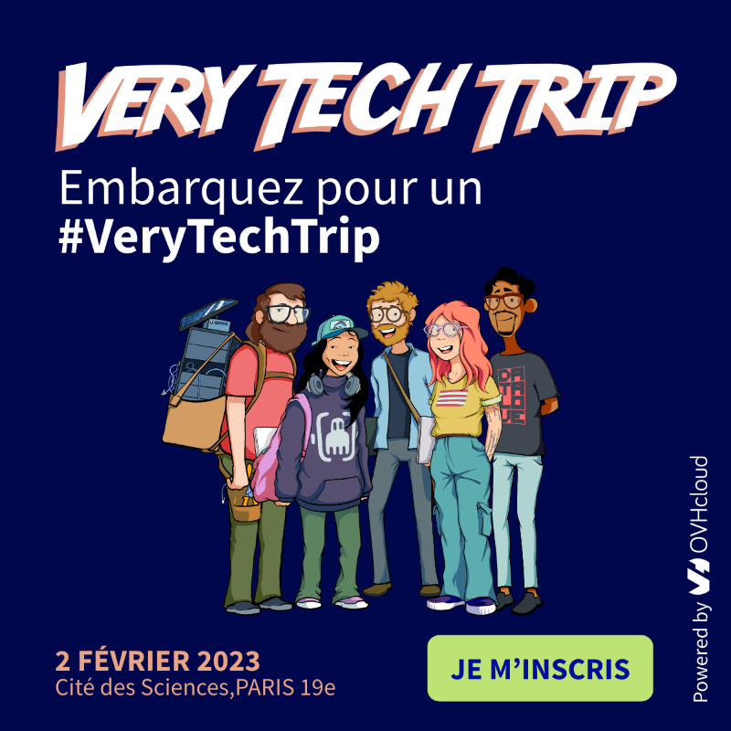 OVHcloud_Tech's tweet photo. 🚨Vous l'attendiez ? Les réservations pour votre #VeryTechTrip sont ouvertes ! 

Pour faire partie du voyage, inscrivez-vous dès maintenant ! Le 2 février 2023, préparez vous pour des escales qui vont vous enrichir ! 

N'attendez plus et réservez vos billets ! 😀