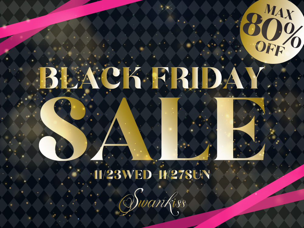Swankiss_JP's tweet photo. ／
【11/23 Wed ー 11/27 Sun】
BLACK FRIDAY SALEスタート🎉🎉
すべてのアイテムたちが5日間限定のスペシャルプライスに🥰
なんとMAX80％OFF❣
＼

注目の新作アイテムや人気アイテムをお得にGETできるチャンスです💨

この機会を是非お見逃しなく👀

▼アイテム一覧はこちら
https://t.co/eTLE5Arfg1 https://t.co/YXeg3mcCpb