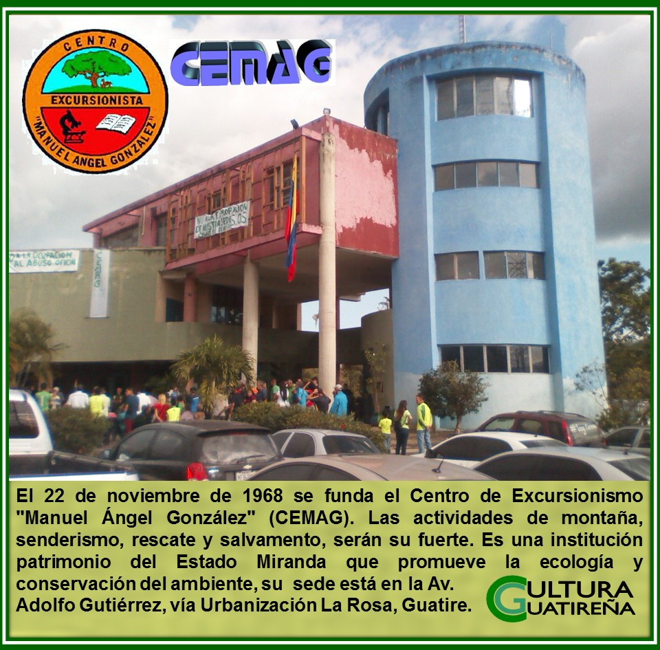 juancolina101's tweet photo. #CEMAG 54 #Aniversario: #Felicitaciones a esa extraordinaria organización que representa a #Guatire y #Araira en el campo de la exploración, la conservación y el rescate del medio ambiente y del ser humano, más allá de las fronteras del #Municipio. 
#culturaguatireña https://t.co/LXgVL5cKV2