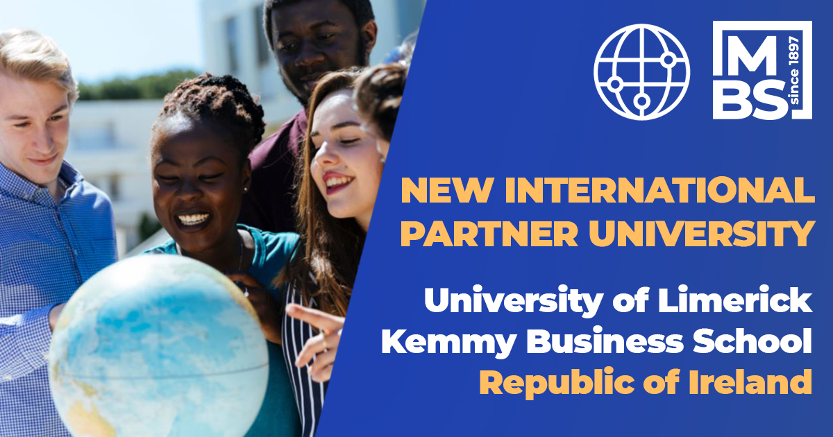 A new accredited Business school joins MBS network of international #partner universities🌍 :

🛫 <a href="/UL/">University Of Limerick</a> University of Limerick - Kemmy Business School
📍 Republic of Ireland 

Welcome 🙌 MBS network of #international partner universities now consists of 192 business schools.