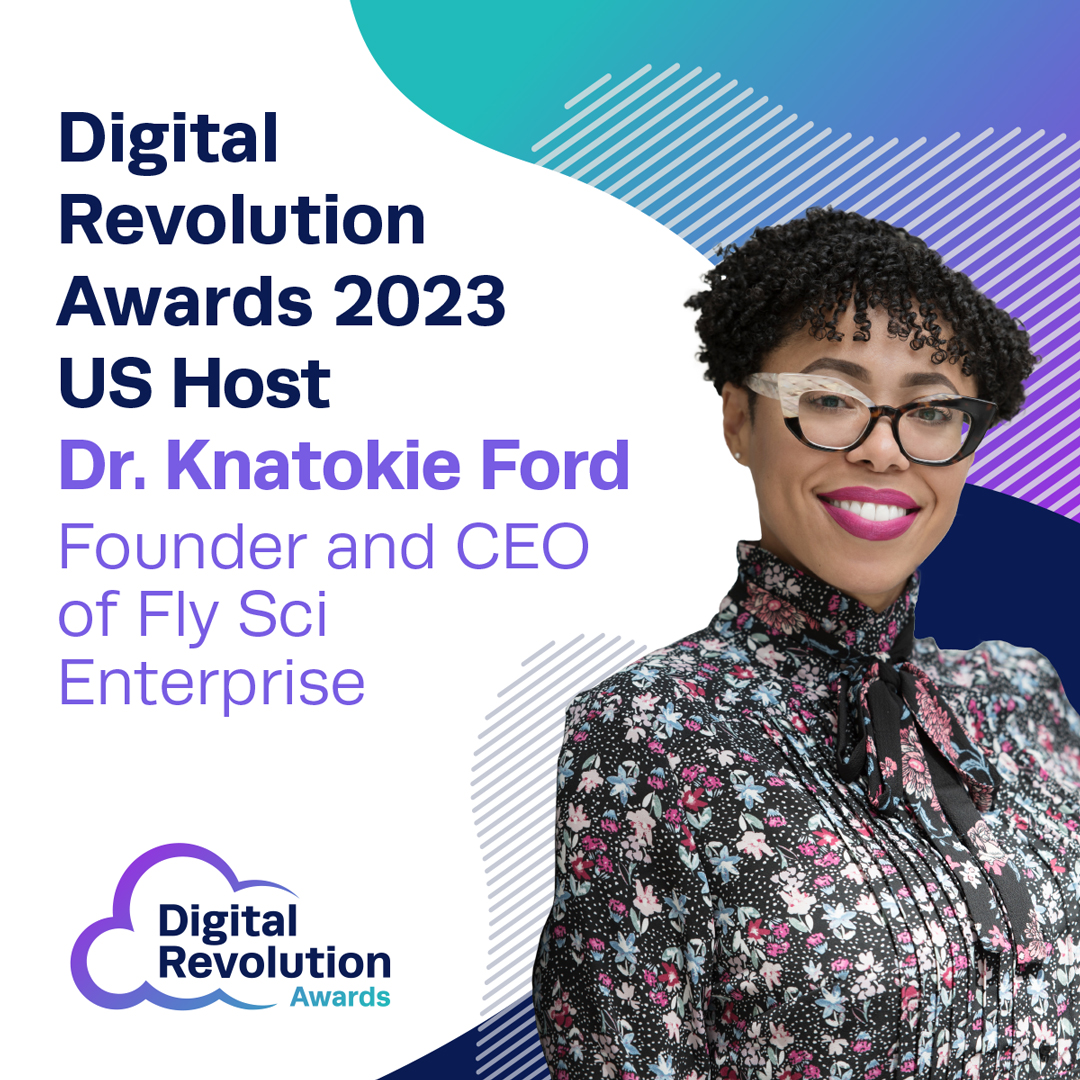 We’re so delighted to have Dr. Knatokie Ford as our 2023 US host! 🤩🙌 Founder & CEO of Fly Sci Enterprise, Dr. Ford is an inspiring speaker, as well as an international advocate for STEM and media inclusion. 👏 👉 digitalrevolutionawards.com/hosts/ @fly_sci #DigitalRevAwards2023