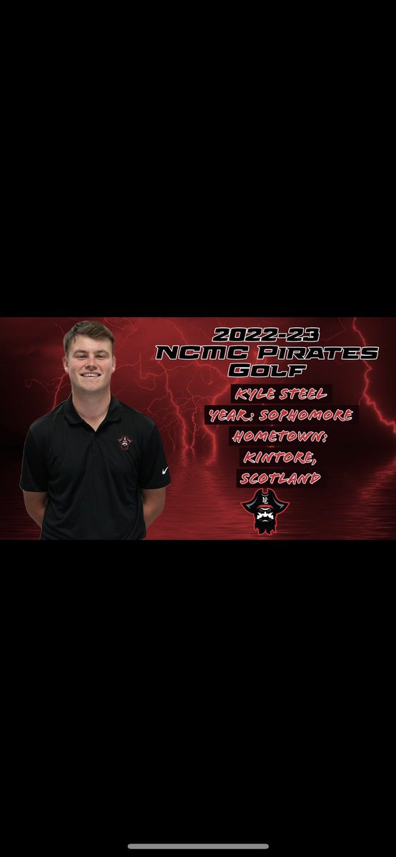 3rd Player Spotlight belongs to Kyle Steel! 🏴󠁧󠁢󠁳󠁣󠁴󠁿
Favorite movie: Harry Potter
Major: Business Management
Favorite Golf Memory: Winning a playoff to advance to the NJCAA DII National Tournament.

Low rounds of 72 and 73 this Fall! 4 year coaches! He is only getting better!!