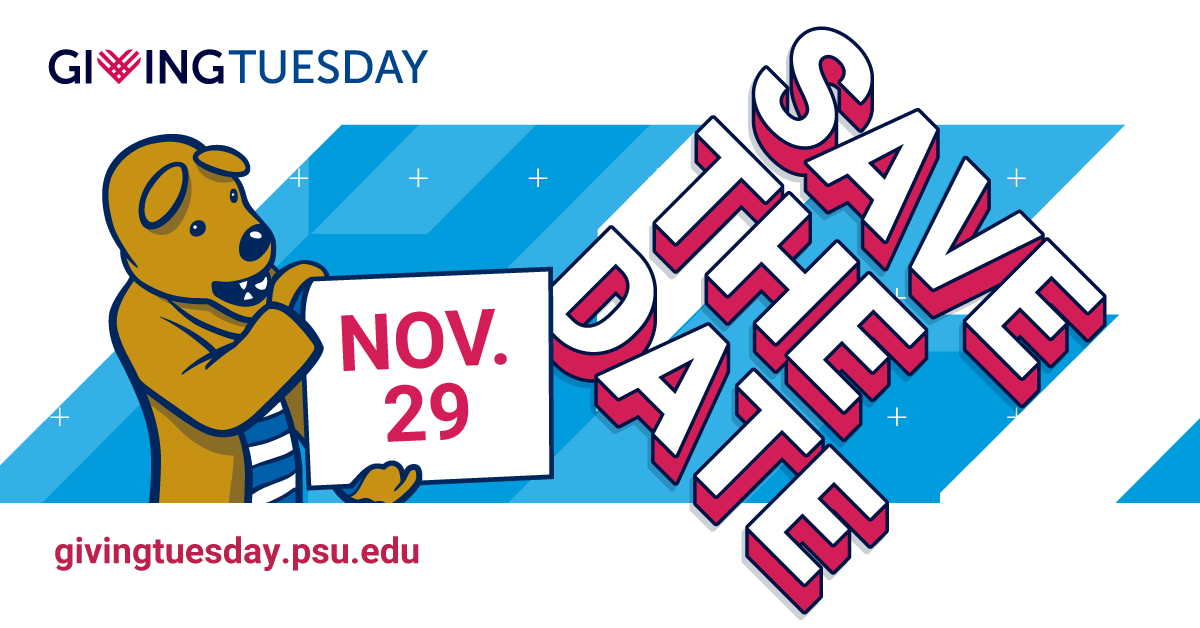 Greetings to all College of Education at #PennState  students, faculty, staff, alumni and friends! Watch this space tomorrow, Wednesday, Nov. 23, for an exciting announcement about Giving Tuesday.
 
More to come…

#TogetherWeAre #GivingTuesday