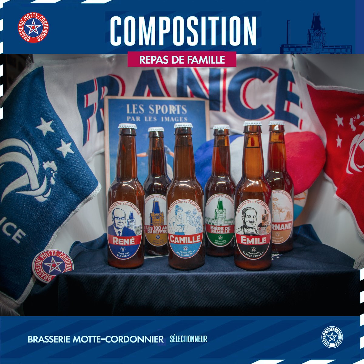[Allons enfants de la Brasserie] 🍺

On est fier de vous présenter notre composition pour un bon repas de famille. De quoi bien s'alimenter pendant 90'min. 😁
On vous souhaite de prendre une bonne bière devant un bon match ! 🍺

Allez les Bleus 🐓

#coupedumonde2022 #LesBleus