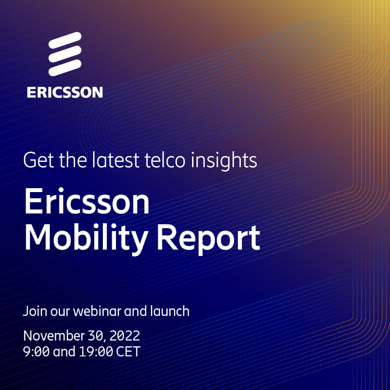 ericsson's tweet photo. Ready to explore the future of the #telecom industry? 🔮

👉 Sign up for our webinar on November 30 for the launch of the latest #MobilityReport and engage with the newest insights, current trends, and forecasts.