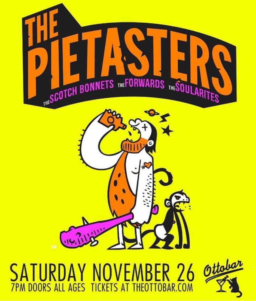 pietasters's tweet image. *THIS SATURDAY!*
Nov. 26th, 2022 @ @ottobuddy in Baltimore, MD
@pietasters
@steadyrockinsb
@forwardsrb
@thesoularites
Doors @ 7 PM
ALL AGES
Tickets:  etix.com/ticket/p/45495…
#pietasters #scotchbonnets #forwards #soularites #ottobar #baltimore #music