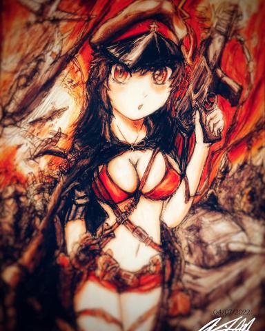 aymengo_2022's tweet photo. original Art from a OC !!!! que opinan? ^^ #ilustration #oc #drawing #originalart #animegirl #anime #drawing #art #draw #coldwar #sovietic https://t.co/a4PgtAOba1