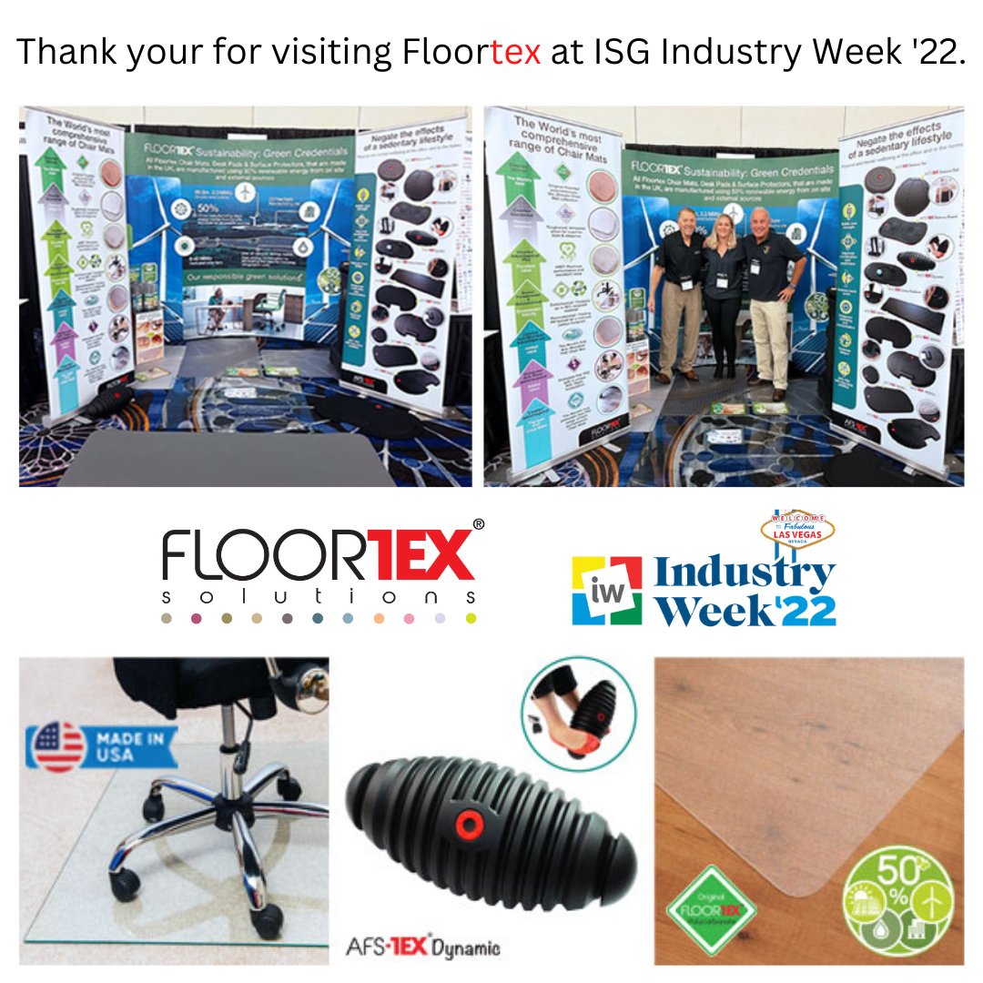 FloortexGlobal's tweet image. We had an amazing time #ISG Industry Week Show '22. We hope you enjoyed the show as much as we did! If you would like to speak to us about your specific requirements, please contact us salessupport@floortexllc.com.

#Floortex #ISG #surfaceprotection #chairmats #asftex #innovation