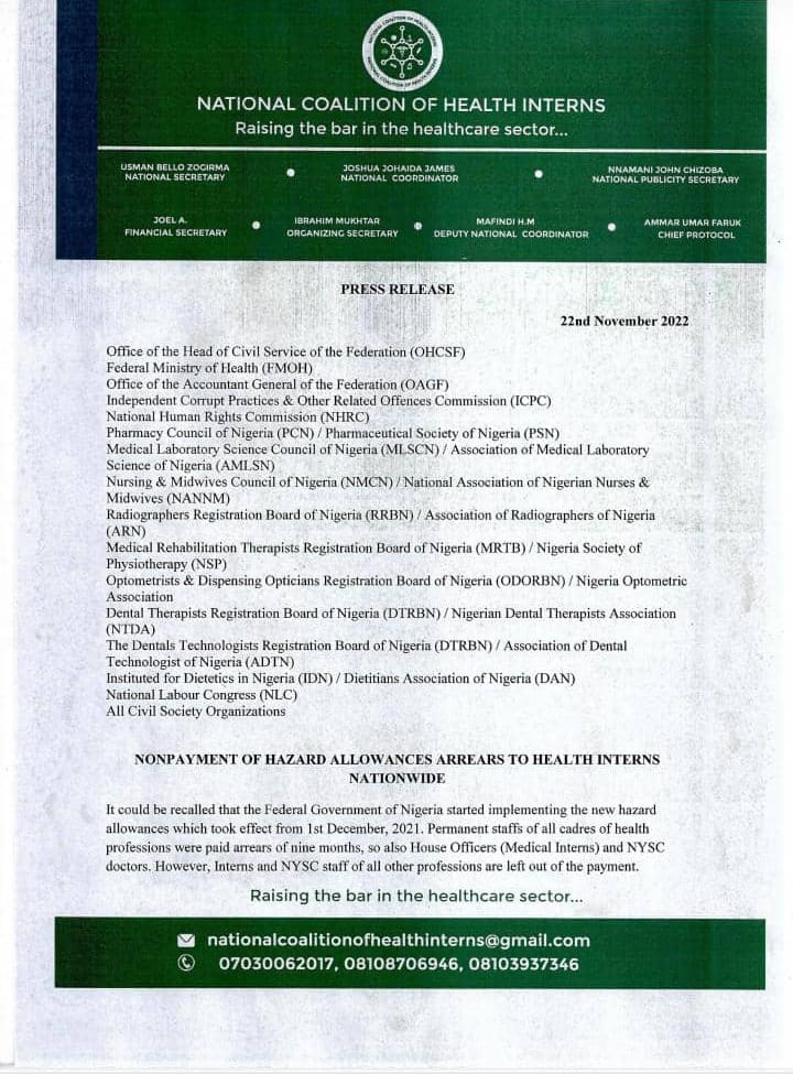 OforbuikeJude's tweet photo. A laborer deserves his wages.
#PayInternsHarzadAllowance
#FMOH
#PMB
#HOCS
#NMCN
#NANNM
#UGONSA
JOHESU https://t.co/irdAdycf7B