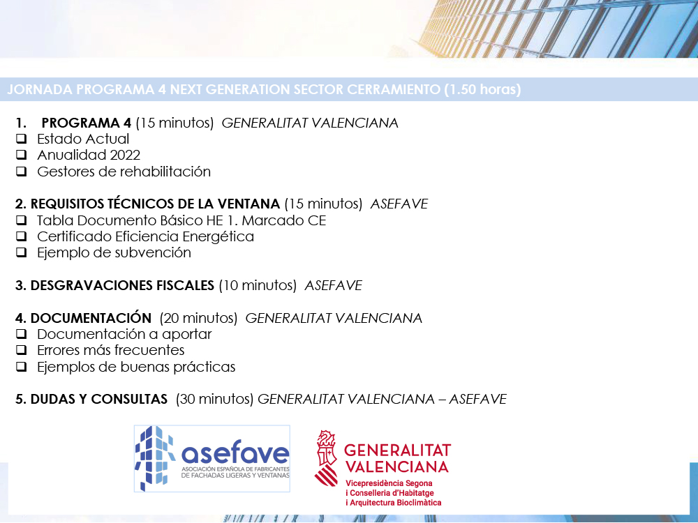 aluplastiberica's tweet photo. El próximo lunes 28 de noviembre, @asefave  junto con la Vicepresidencia Segunda de la Generalitat Valenciana organiza una jornada específica sobre los fondos #NextGeneration.
Inscripciones -> https://t.co/mFKmB1dY4b
#aluplast #aluplastibérica #ventanasaluplast #tecnologíaalemana https://t.co/fS2SLzPEG5