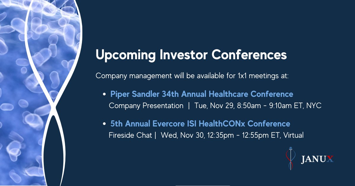 januxrx's tweet photo. Janux Therapeutics to Present at Upcoming Investor Conferences in November
https://t.co/MeuzNr2n1F
$JANX @Piper_Sandler @EvercoreISI
#TRACTr #TRACIr #TCellEngagers #cancer #oncology #immunotherapy #CD3 #CD28 #PSMA #EGFR #TROP2 #immunomodulator https://t.co/triGJEDnhU