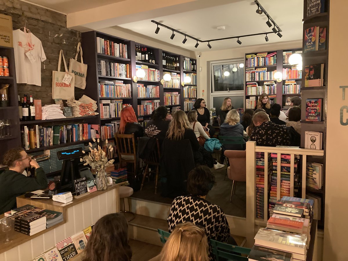 FaberBooks's tweet photo. We had a lovely evening at last night's #FaberMembers Fiction Showcase @BookBarUK. Look out for books by @CharlotteVass17, Dizz Tate and @FancyEliza coming your way in 2023 👀 https://t.co/vvG4UA4bFk