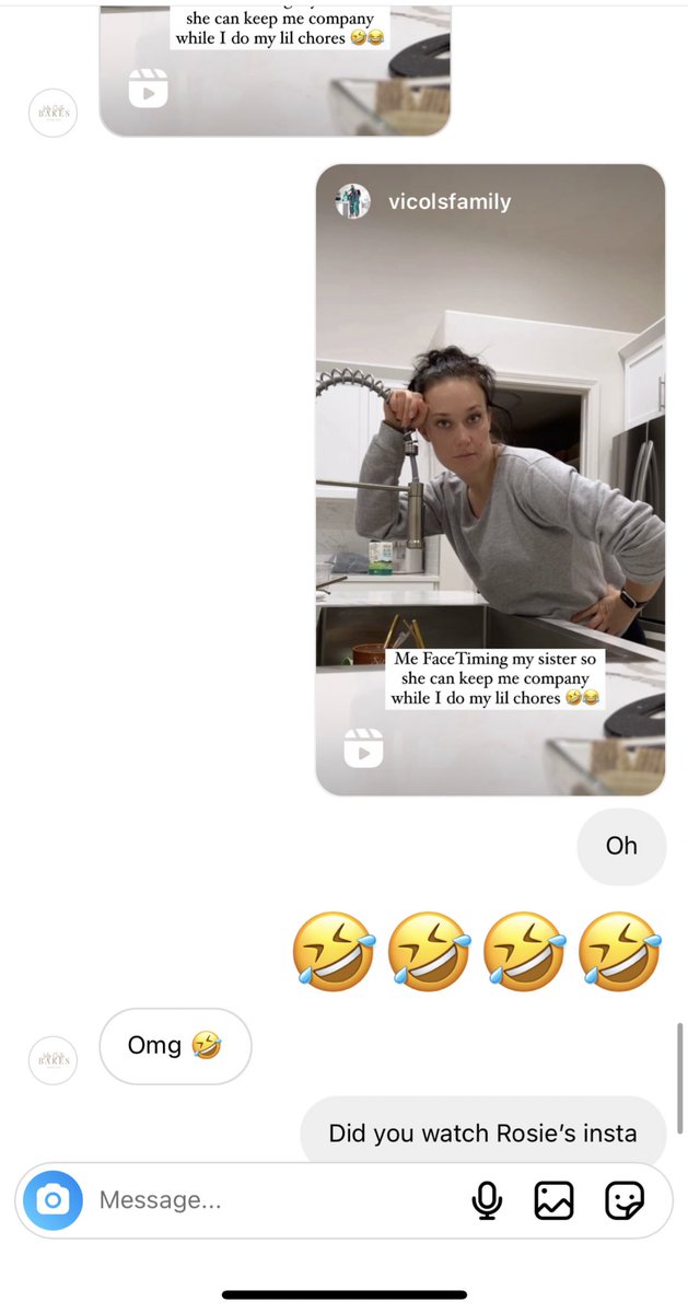 MissJadeyM's tweet photo. When you and your sister both watch Rosie’s insta story and send the same reel to each other 😂  …and yes, we talk about her and @IAmChrisRamsey like we know them 🥲 @4pmWineTimeBaby https://t.co/Z03Rj9nx5u