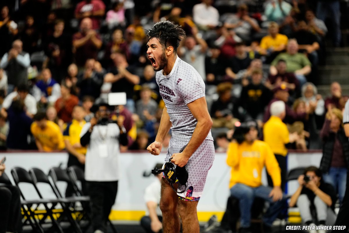 NCAAWrestling's tweet photo. Vote for the #NCAAWrestling Photo of the Week 📸

1⃣ @Pitt_WRES Mr. 💯
2⃣ @ASUWrestling Upset Complete 😤
3⃣ @ArmyWP_Wres High Energy 🔋
4⃣ @NDSUwrestling Roll'em Up 🔄 https://t.co/QkeTEcTzkS