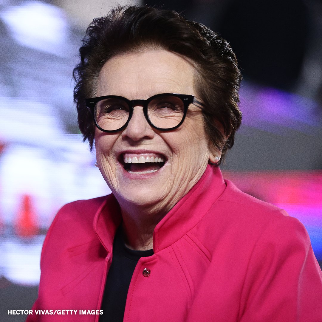 espn's tweet photo. .@BillieJeanKing turns 79 today 🎈 

🏅 39 Grand Slam titles (12 singles)
🏅 Led the fight for equal pay in tennis
🏅 Only woman in history to win U.S. singles titles on grass, carpet, clay, and hard court
🏅 Awarded the Presidential Medal of Freedom https://t.co/5McdzR1uQb
