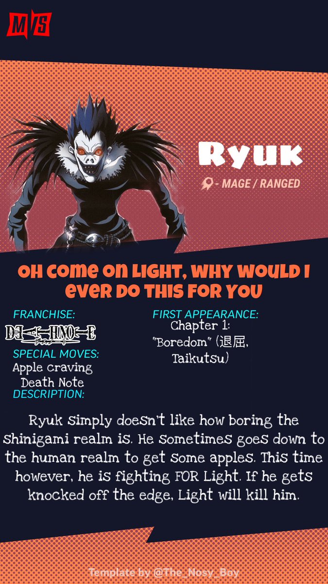 Ryuk 💀📝 for Multiversus tweet media