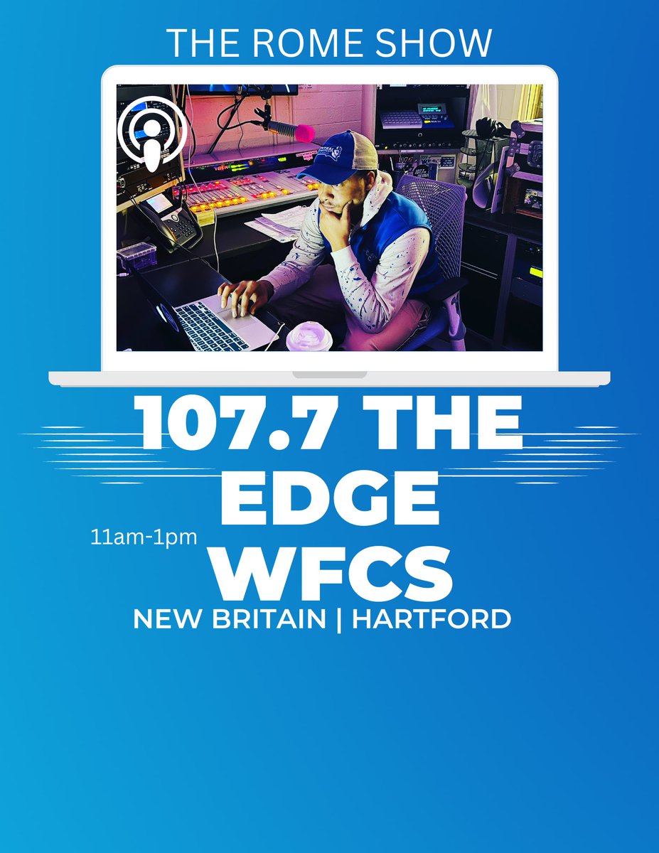 GoRomeTv's tweet photo. Rock With Me This Mid Morning Show!! 11-1pm Live On .@wfcsradio ๐ป ๐ฃ๏ธ Tune In 107.7 The Edge New Britain Hartford ๐ก
#Radio #ccsu #bluedevils #wfcs https://t.co/0QWiTX9qjW