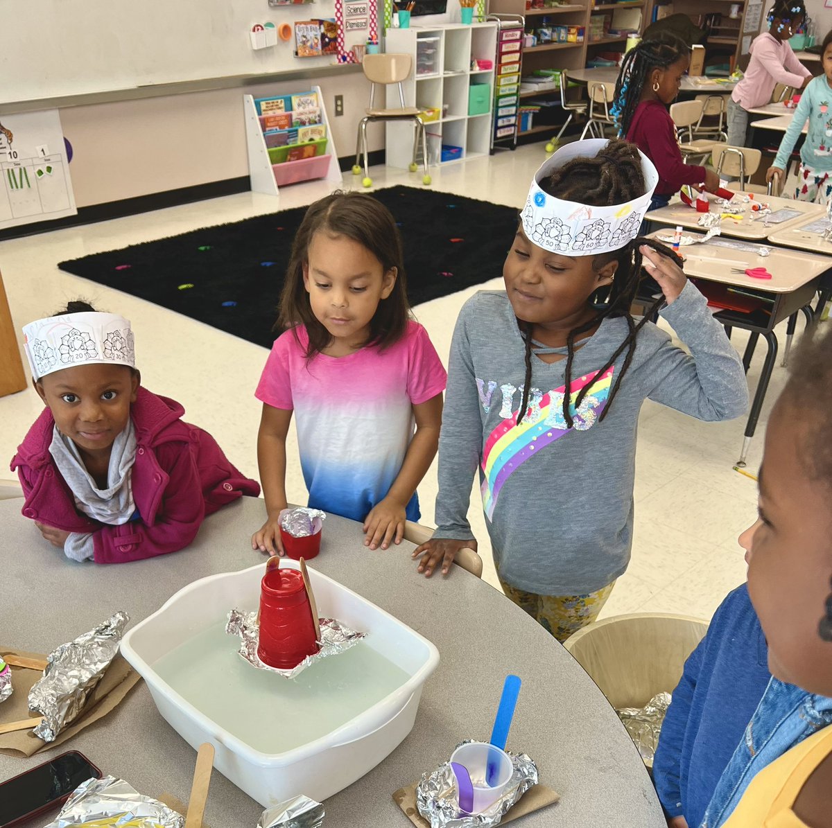 NWETigers's tweet photo. Our @NWETigers student engineers have enjoyed STEM Days! This week, K tested self-made boats, 2nd designed parade “floats”, 3rd dissected owl pellets, and 4th and 5th measured how far their freshly constructed K’Nex vehicles would roll compared to prototypes! @PCS_STEM https://t.co/jzrmRLTgPV