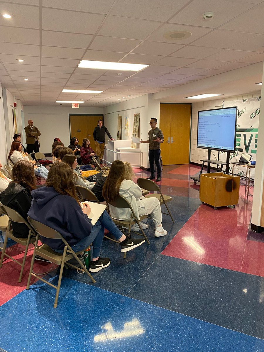 Albert Chao Regional Curator for Artpark sharing with students the history of Artpark